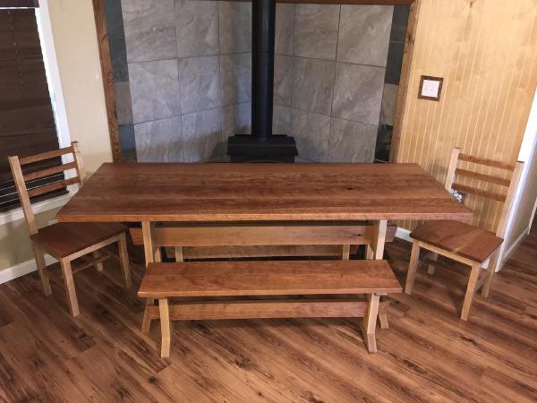 Cherry & Maple Trestle Table