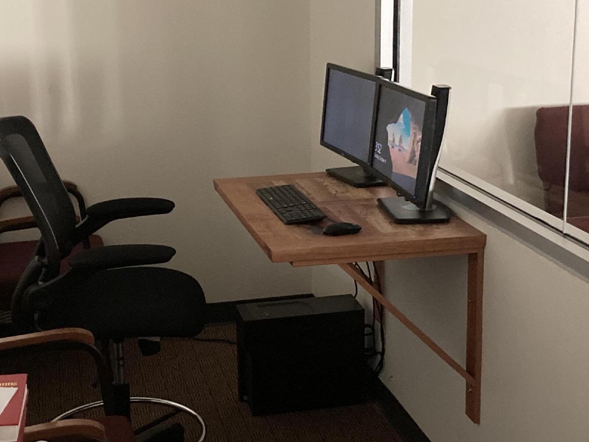 Spalted Pecan Shelf Desk