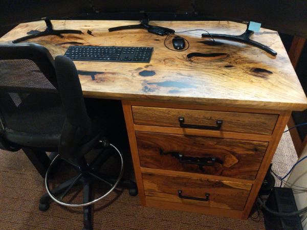 Pecan Slab Desk