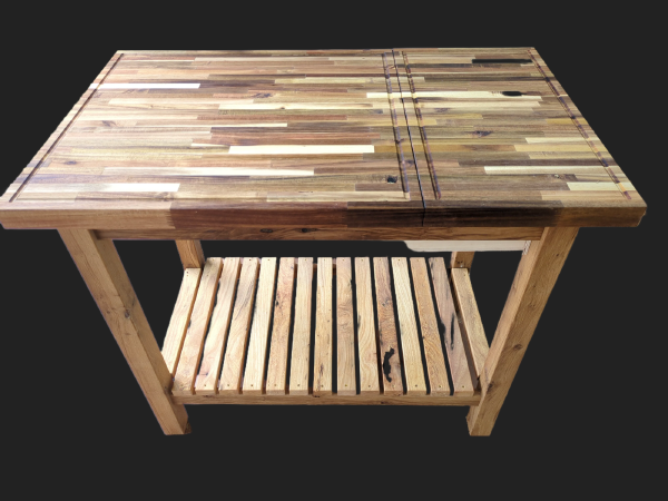 BBQ Butcher Block Island With Storage